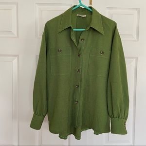 Green Bell Sleeved Blouse!